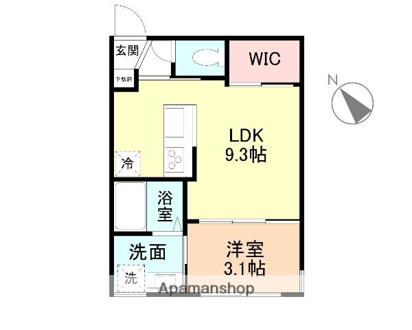 LEGRAN高岡(1LDK/2階)の間取り写真
