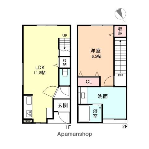 コヴェントリー 1・2(1LDK/2階)の間取り写真