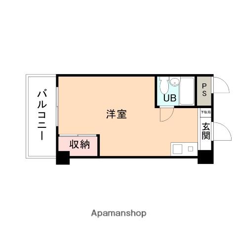 コーポ庄川(1K/2階)の間取り写真