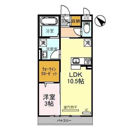 グラン・サンクJ(1LDK/1階)の間取り写真