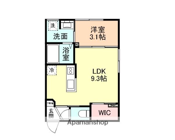 グローリー上関(1LDK/2階)の間取り写真