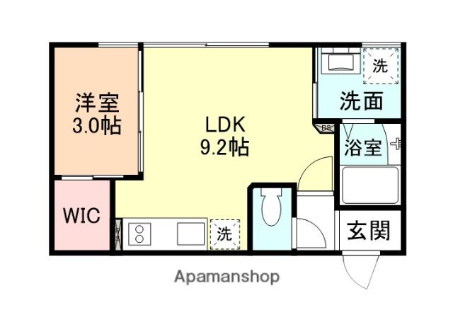 INTEGRAL SORATO(1LDK/1階)の間取り写真