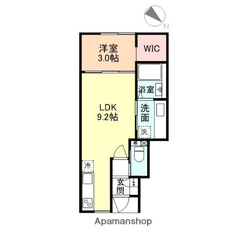 B-TONE(1LDK/1階)の間取り写真