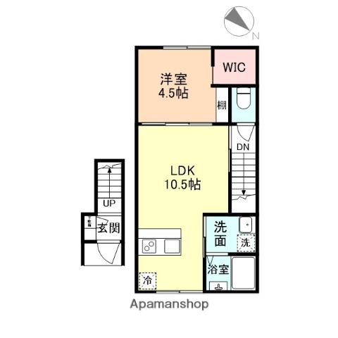 B-TONE(1LDK/2階)の間取り写真