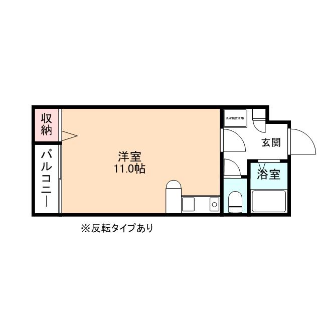 オーベルジュ上関Ⅰ(ワンルーム/1階)の間取り写真