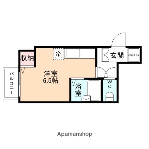 プレセランス(ワンルーム/1階)の間取り写真