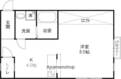 ピエ・タ・テール新庄Ⅱ(1K/1階)の間取り写真