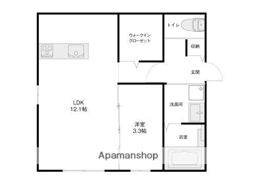 CASAMILA(1LDK/1階)の間取り写真