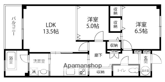 リンデンバウム(2LDK/4階)の間取り写真