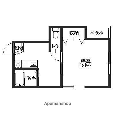 フラット21(1DK/1階)の間取り写真