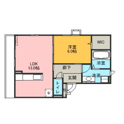 FLATAI(1LDK/3階)の間取り写真