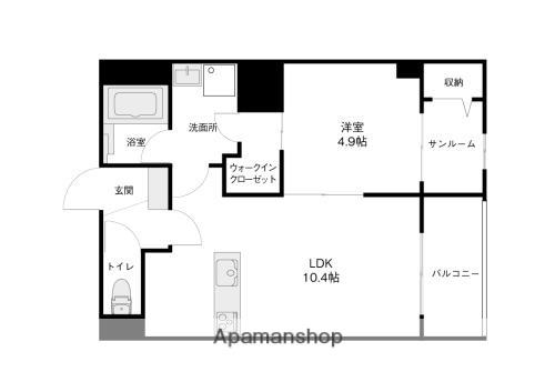 セレーネⅡ(1LDK/3階)の間取り写真