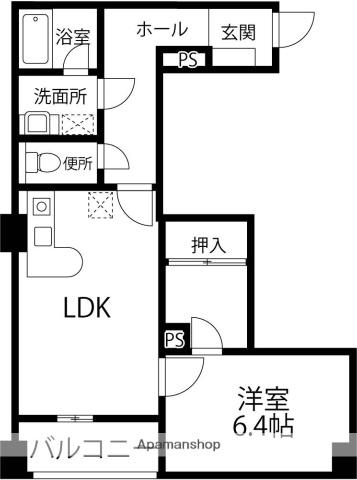 GRAND SUNPIA(1LDK/2階)の間取り写真