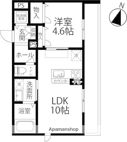 ARIETTA御経塚(1LDK/2階)の間取り写真