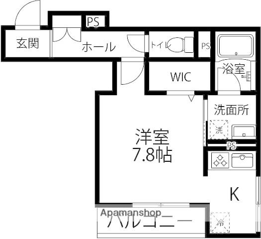 BELL FLUER(1K/1階)の間取り写真