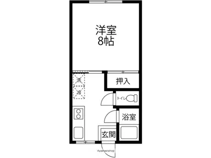 T・Kアパートメント窪(1K/1階)の間取り写真