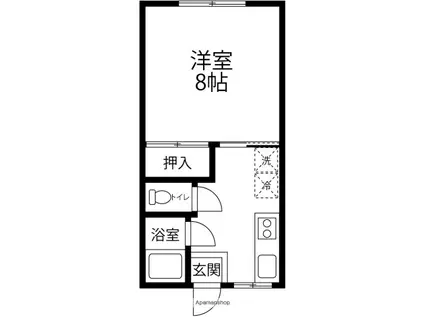 T・Kアパートメント窪(1K/1階)の間取り写真
