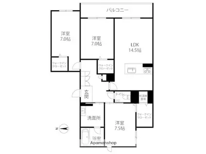 ＩＲいしかわ鉄道 金沢駅 バス乗車時間：19分 泉が丘バス停で下車 徒歩3分 3階建 新築(3LDK/2階)の間取り写真