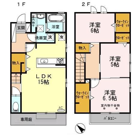 CURRENT(3LDK/1階)の間取り写真