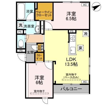 SCRUM(2LDK/1階)の間取り写真