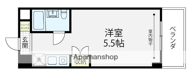 シンセリティー泉野(1K/3階)の間取り写真