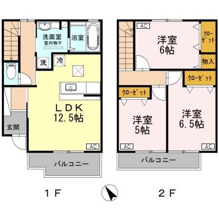 ＲＡＣＣＯＬＴＡ（ラコルタ）(3LDK)の間取り写真