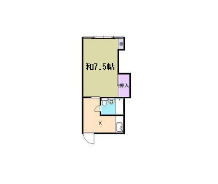 サンハイツ(1K/2階)の間取り写真