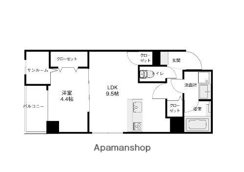 エスペランサ(1LDK/2階)の間取り写真