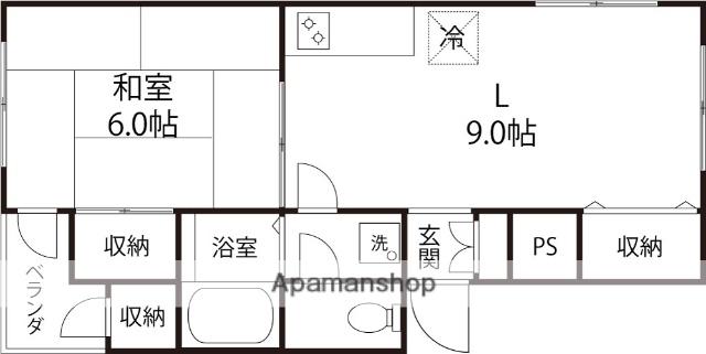 カルミアヴェール(1LDK/4階)の間取り写真