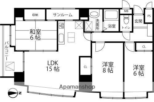 メリディアンコート(3LDK/10階)の間取り写真