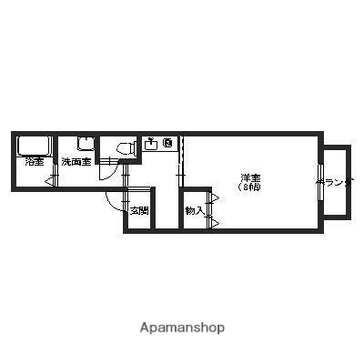 ヴェルナティオ(1K/1階)の間取り写真