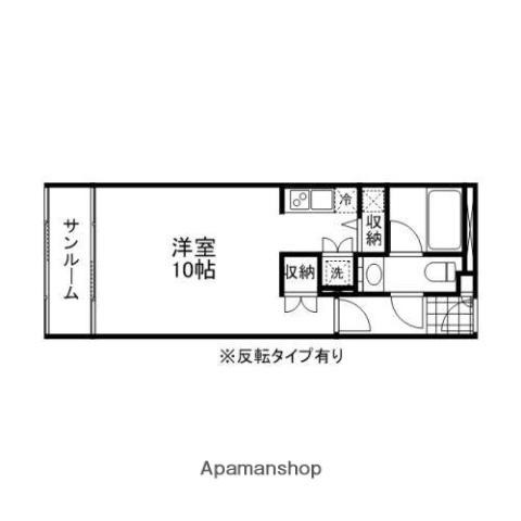 ファーストレーベン昭和町(1K/4階)の間取り写真