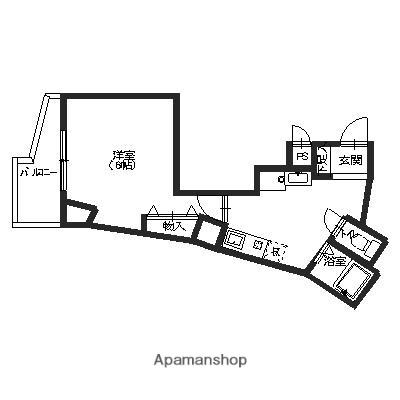 リブロイヤル石引Ⅱ(1DK/5階)の間取り写真