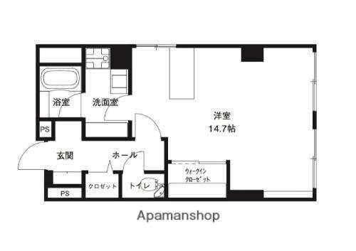 堤町ビル(ワンルーム/3階)の間取り写真