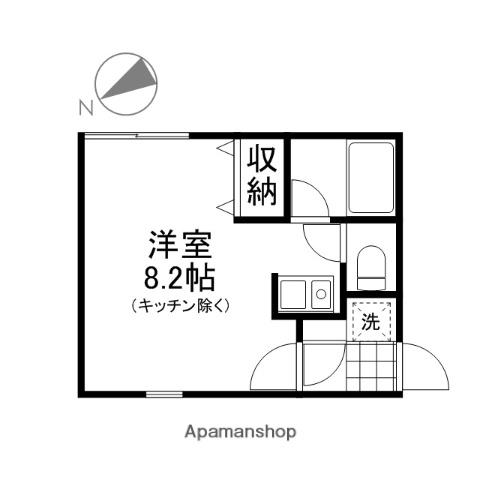 セジュール中央(1K/2階)の間取り写真