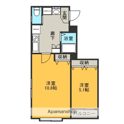 ノースヴィレッジ暁(2K/4階)の間取り写真