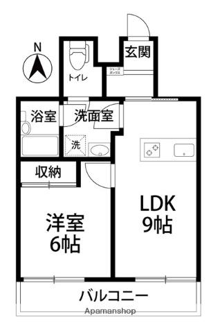 メゾン・ド・グロリエ(1LDK/2階)の間取り写真
