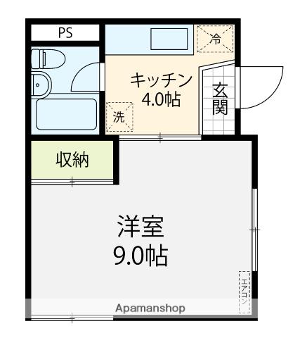 越田コーポ(1K/1階)の間取り写真