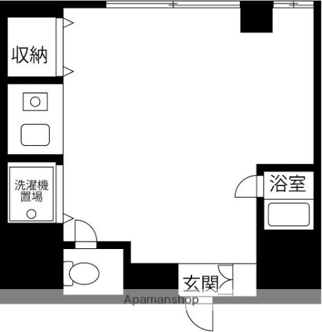 GRAND VALUE KATAMACHI(ワンルーム/1階)の間取り写真