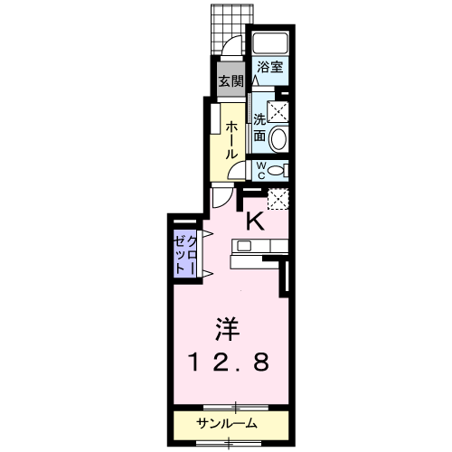 グラン・シャリオ・MIKAGE(ワンルーム/1階)の間取り写真