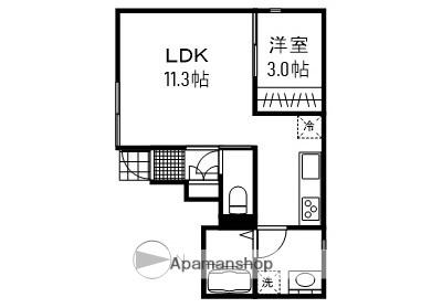 LA・LUCE NV(1LDK/1階)の間取り写真