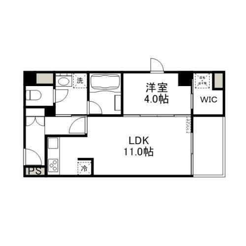 ファーストレーベン芳斉(1LDK/2階)の間取り写真