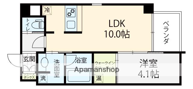 ファースト・レーベン高岡町(1LDK/5階)の間取り写真