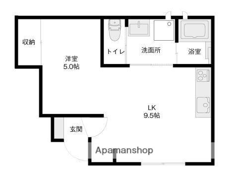 フォルトゥーナ(1LDK/1階)の間取り写真