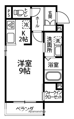 グランコート 彩(1K/3階)の間取り写真