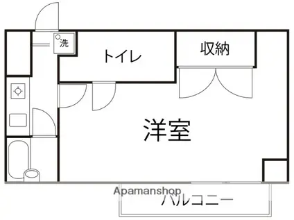 バーンハイム(1K/1階)の間取り写真