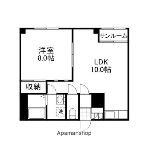 ファーストレジデンス(1LDK/3階)の間取り写真