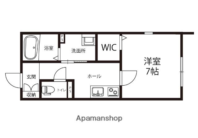 ART ROOM(1K/3階)の間取り写真