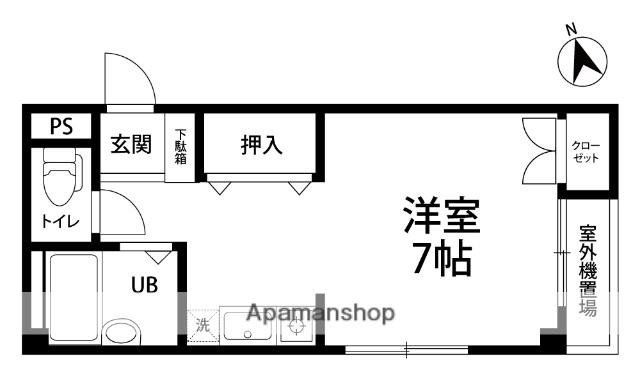 BRO.S HILL(1K/1階)の間取り写真