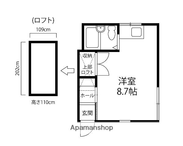 AAラ・イストワール(ワンルーム/2階)の間取り写真